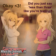 a poster for when the cardinals cry with two anime girls