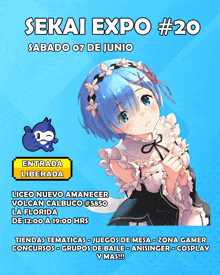 a poster for a sekai expo # 20 on saturday june 7