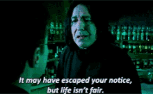 Snape Isnt Fair GIF - Snape Isnt Fair Life GIFs