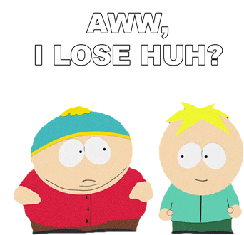 Aww I Lose Huh Eric Cartman Sticker - Aww I Lose Huh Eric Cartman Kyle Broflovski Stickers