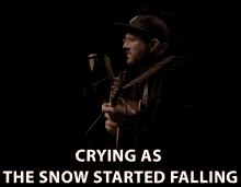 Crying As The Snow Started Falling Crying GIF - Crying As The Snow Started Falling Crying Snow Started Falling GIFs