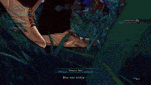 a man in a video game is holding a sword and says nemesis aura