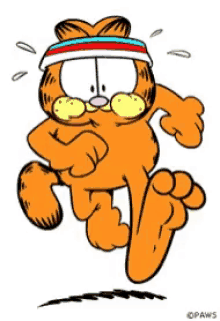 Garfield Running GIF - Garfield Running Exercise GIFs