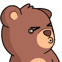 a brown teddy bear wearing a pair of headphones with the letters a and b on it