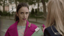 Roll Eyes Lily Collins GIF - Roll Eyes Lily Collins Emily Cooper GIFs