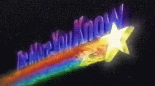 a rainbow with the words "the more you know "