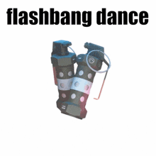 a flashbang dance poster with a pair of grenades