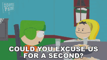 Could You Excuse Us For A Second Kyle Broflovski GIF - Could You Excuse Us For A Second Kyle Broflovski Ike Broflovski GIFs