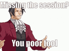 dnd missing session edgeworth you poor fool