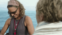 Bonnie Stoll Laughs With Diana Nyad Nyad Movie GIF
