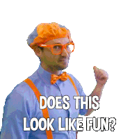 Does This Look Like Fun Blippi Sticker - Does This Look Like Fun Blippi Blippi Wonders Educational Cartoons For Kids Stickers