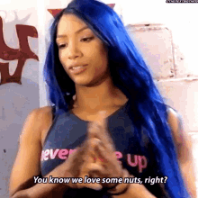 Sasha Banks You Know We Love Some Nuts Right GIF - Sasha Banks You Know We Love Some Nuts Right Hot Nuts GIFs