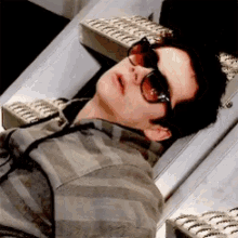 Dylan Obrien Sunglasses GIF - Dylan Obrien Sunglasses Sleeping GIFs