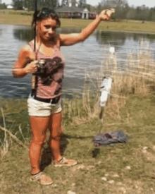 Fishing Pretty Girl Gone Fishing GIF