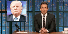 Late Night With Seth Meyers - Seth Reacts To Trump GIF - Seth Meyers Late Night Seth Late Night With Seth Meyers GIFs