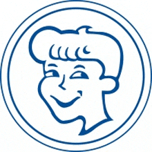 a drawing of a boy 's face in a circle with a smile on his face .