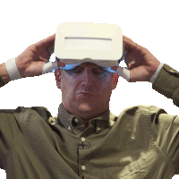 Putting On Vr Tim Robinson Sticker - Putting On Vr Tim Robinson I Think You Should Leave With Tim Robinson Stickers