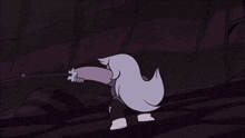 a cartoon character with a white pearl on her chest