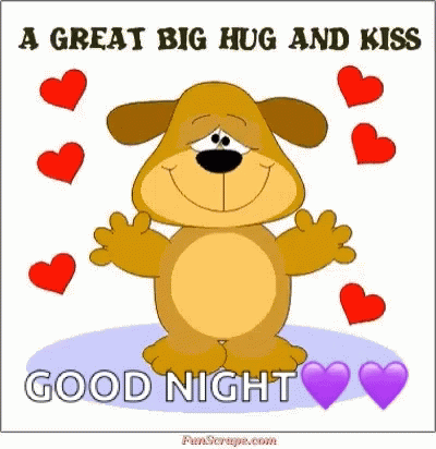 good night hugs and kisses