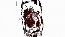 a pixelated image of a robot with the words hey guys below it