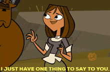 Total Drama Island Courtney GIF - Total Drama Island Courtney I Just Have One Thing To Say To You GIFs