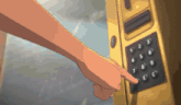 a person 's hand is pointing at the numbers 1 2 3 4 5 6 7 8 and 9
