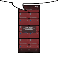 a phone screen with a speech bubble that says no url specified
