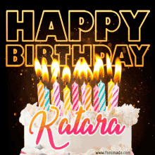 Happy Birthday Katara GIF - Happy Birthday Katara Cake GIFs