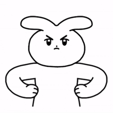 rabbit bunny white cute angry