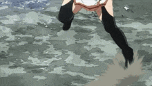 a girl in a white dress and black thigh high socks is standing on a dirt ground .