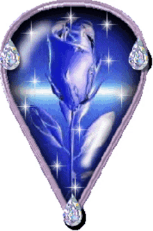 diamonds blue rose rose