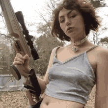 Girls With Guns Serious GIF - Girls With Guns Serious Fight Me GIFs
