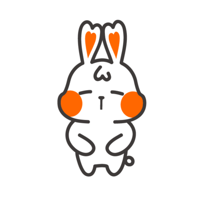 White Rabbit Sticker - White Rabbit Shocked Stickers
