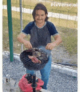 a man is cooking on a grill with pixverse.ai written on the bottom