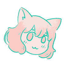 cute girl neko girl cat ears pink hair short hair