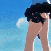 a cartoon character with a gun holster on her waist