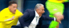 tite brazil falling running excited