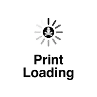 a sign that says print loading with a skull and crossbones on it