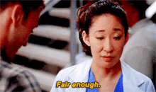 Greys Anatomy Cristina Yang GIF - Greys Anatomy Cristina Yang Fair Enough GIFs