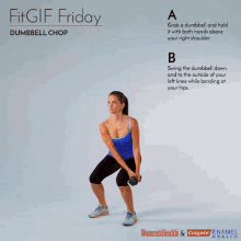 Dumbbell Chop GIF - Dumbbell Chop Exercise GIFs