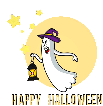 Happy Halloween Spooky Sticker - Happy Halloween Spooky Ghost Stickers