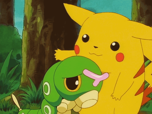 Caterpie Pikachu GIF - Caterpie Pikachu Sadness - Discover & Share GIFs