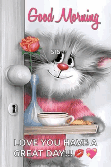 Good Morning Have A Great Day GIF - Good Morning Have A Great Day Cat GIFs