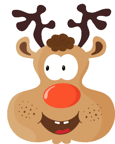 Deer Reindeer Sticker - Deer Reindeer Christmas Stickers
