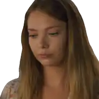 a close up of a woman 's face with long hair