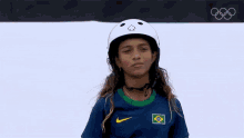 peace sign rayssa leal brazil olympic team nbc olympics peace out