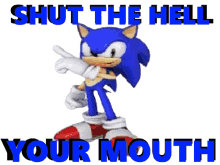 Sonic Shut The Hell Your Mouth Sonic GIF - Sonic Shut The Hell Your Mouth Shut The Hell Your Mouth Sonic GIFs