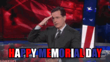 Happy Memorial Day Memorialday GIF - Colbert Salute Memorial Day GIFs