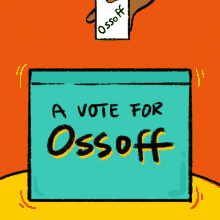 a vote for ossoff ballot box ballot georgia ga