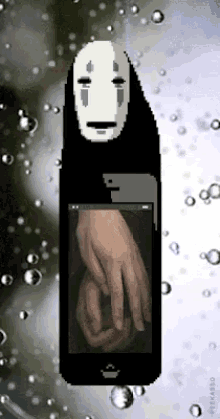 holding hands bubbles ghost no face spirited away